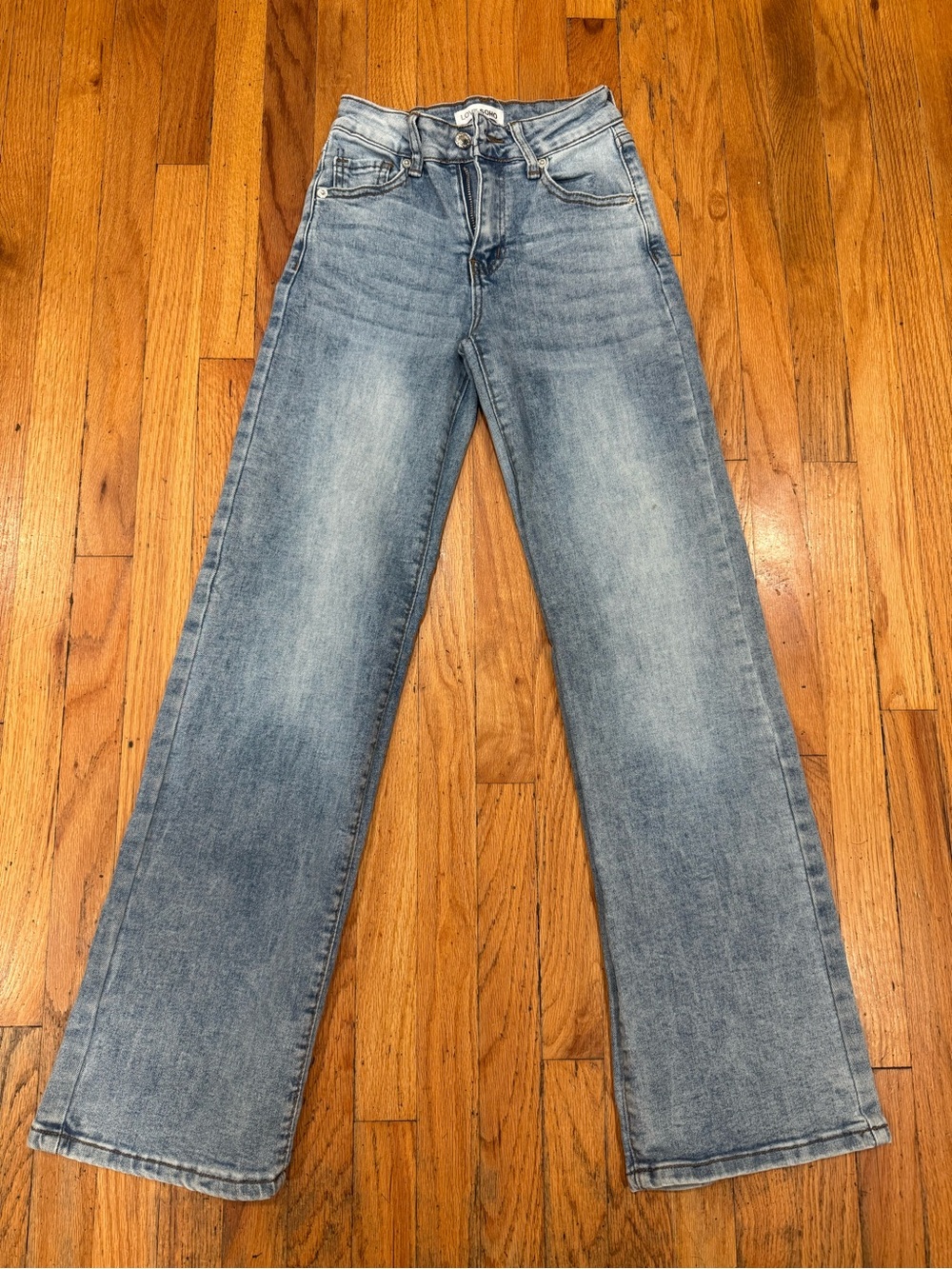 High-Rise Wide Leg Women's Jeans - Light Blue